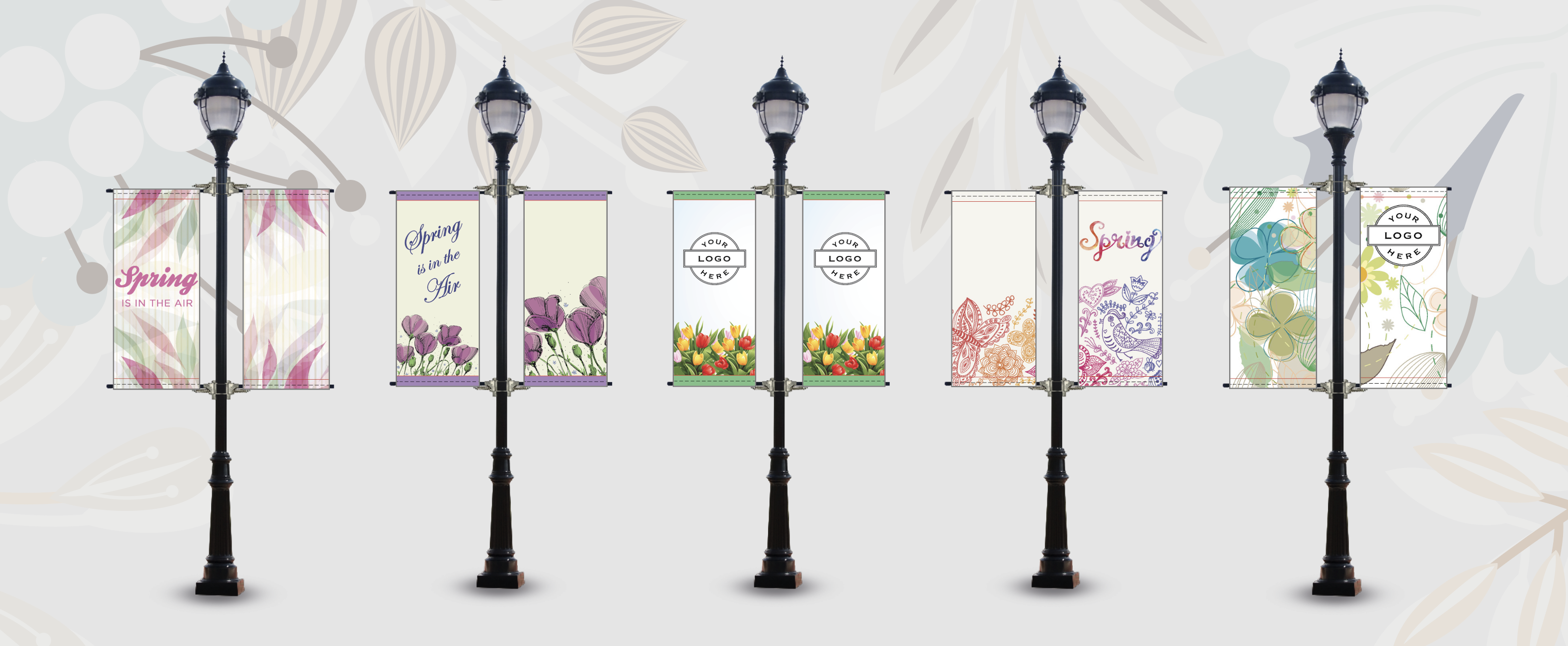 Spring Pole Banner Designs | Light Pole Banner Examples