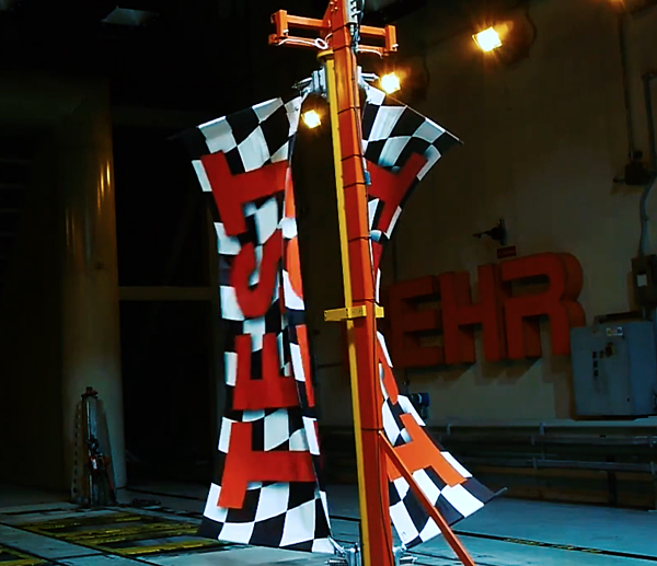 BannerSaver Wind Tunnel Test | Wind Spilling Light Pole Banners