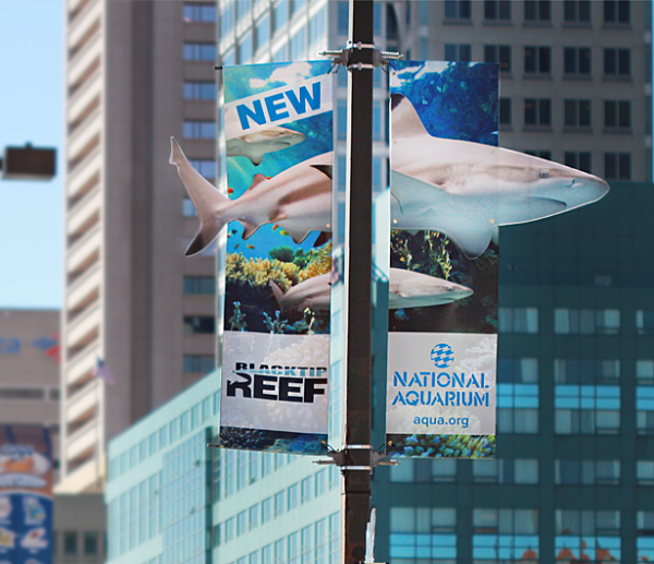 Custom Shaped Light Pole Banners